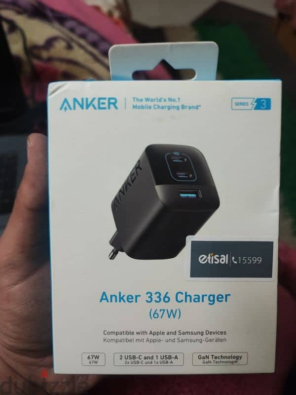 Anker charger 67 w -شاحن انكر 67واط جديد بضمان 18 شهر من اتصال 2