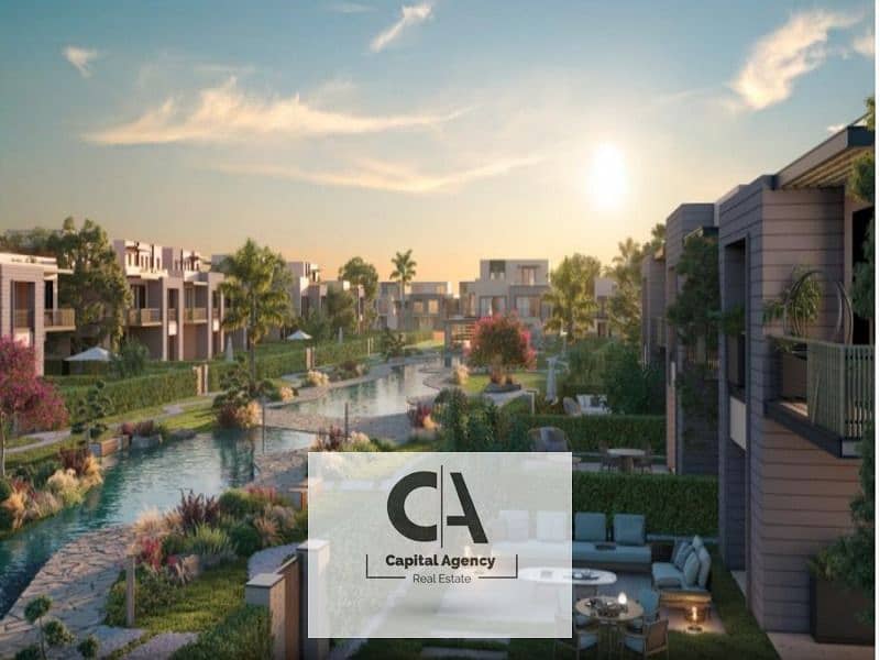 With only 5% down payment, an apartment for sale in Garden Lakes Compound in the heart of Zayed - View on the Lagoon - Hyde Park 0