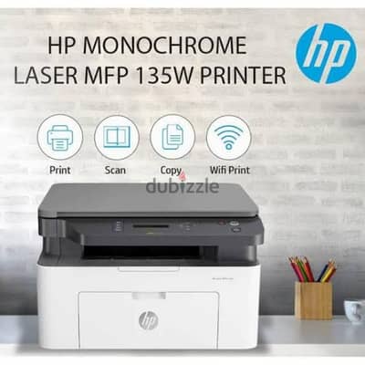 hp Laserjet 135w واي فاي - طابعة واسكانر وتصوير