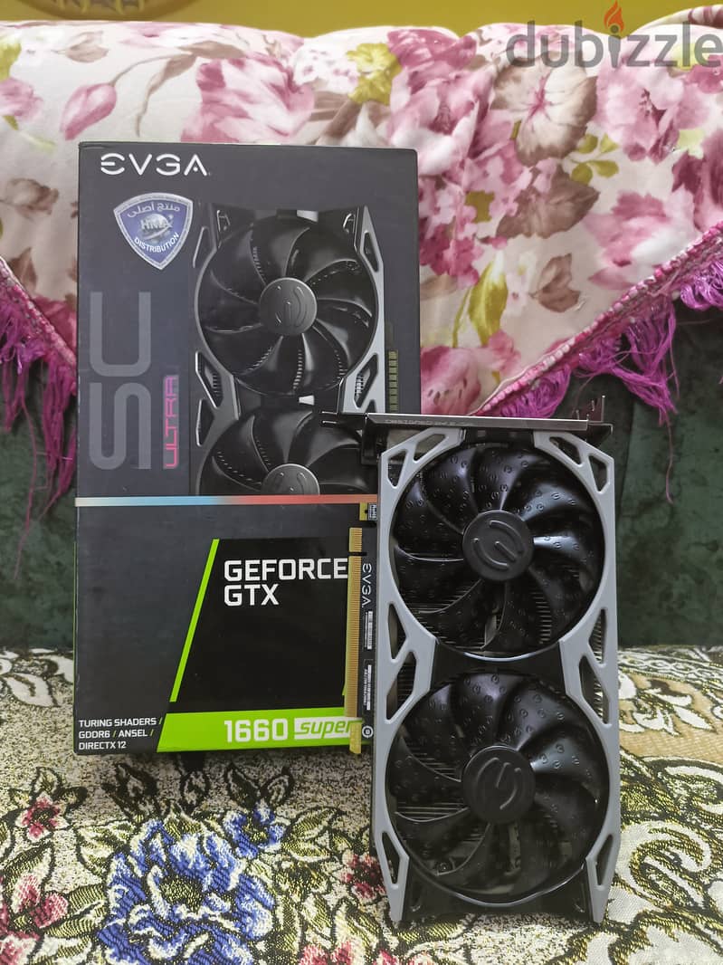 GTX 1660 Super EVGA SC ultra 6GB GDDR6 بكل مشتملاته 0