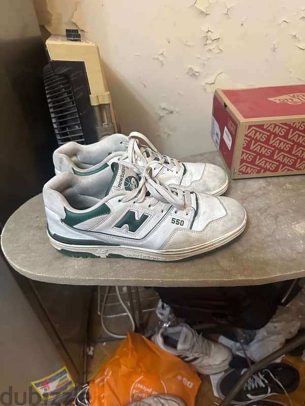 NEW BALANCE 550’s WHITE GREEN GREY 0