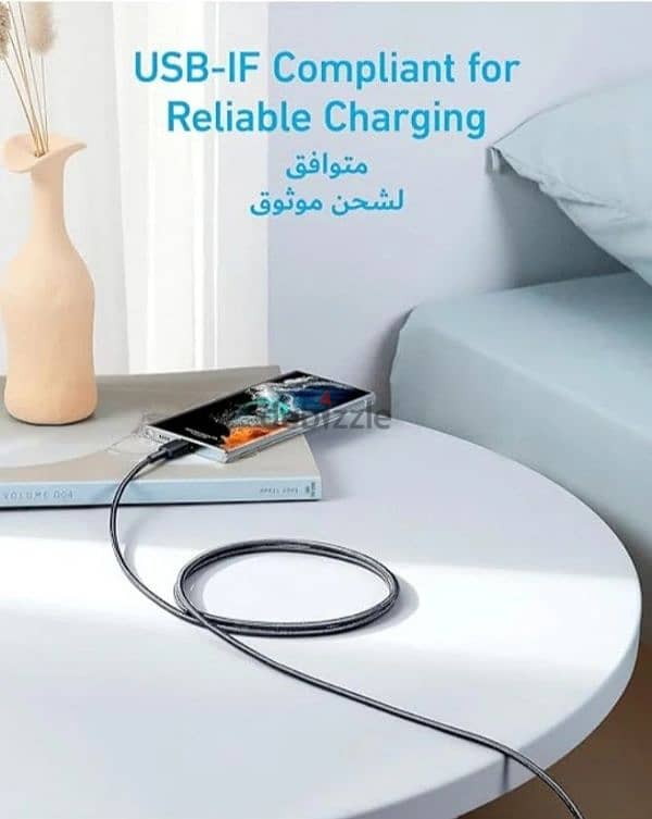 وصلة شاحن anker up to 100w 2