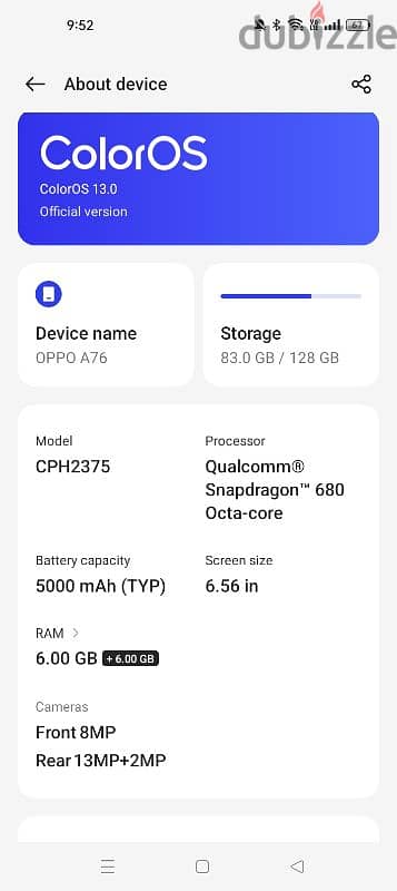 oppo A76 5