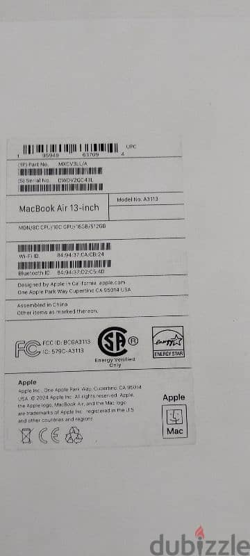 MacBook Air M3 Ram 16 Hard 512 Open Box 2