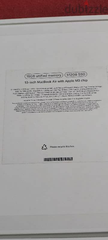 MacBook Air M3 Ram 16 Hard 512 Open Box 3