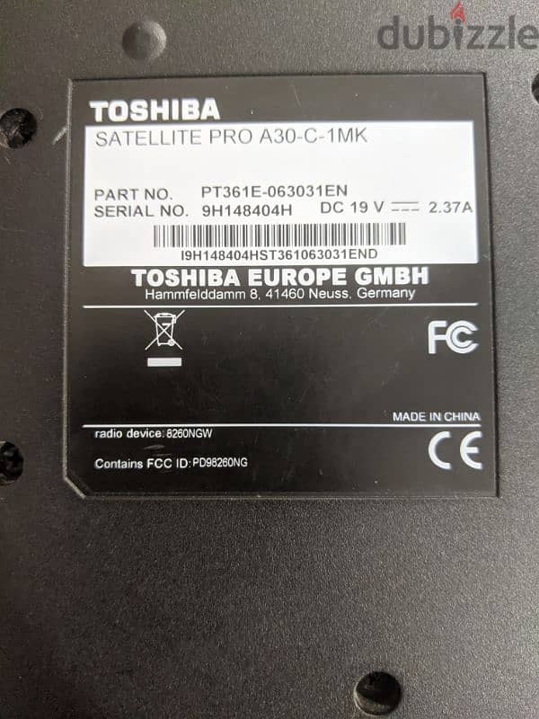 Toshiba Portégé A30-C 12