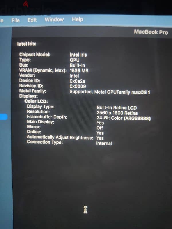 MacBook pro mid 2014 13 inch 3