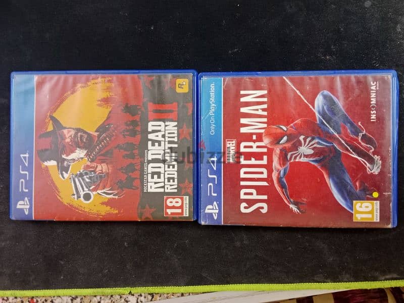 read 2 and  marvil spiderman ps4 5