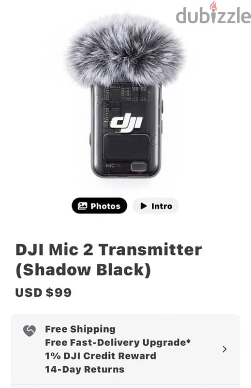 dji mic 2 Transmitter  standalone shadow Black 0