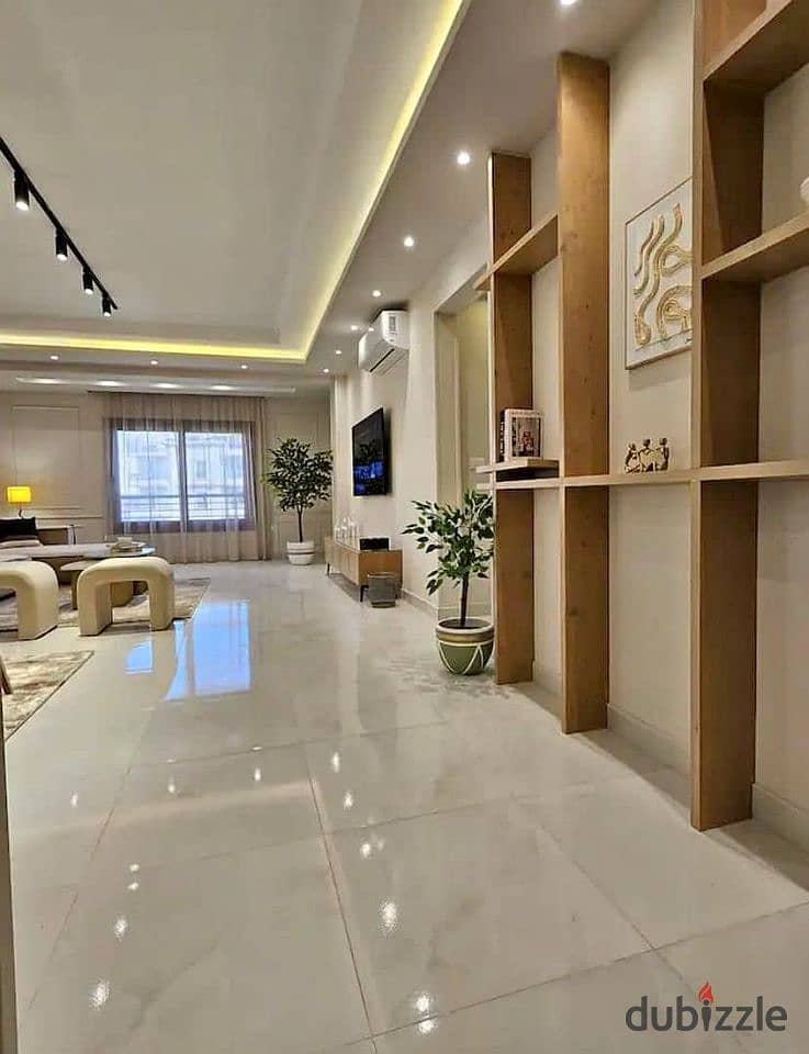 For sale, an apartment in the Fifth Settlement, fully finished, with air conditioners, with a down payment of 1,200,000 after the discount 0