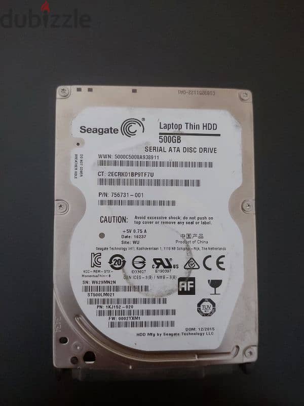 Hard Disk HDD (2.5 inch) 500GB For Laptops 1