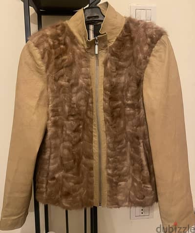 Natural Leather Mink Coat