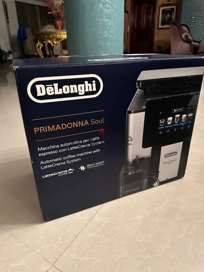 De'Longhi PrimaDonna Soul ECAM612.55. SB جديد ماكينة قهوة بريمادونا سول 0