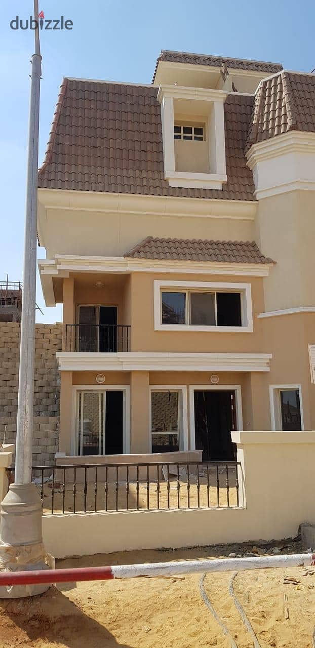 Townhouse villa 3 floors fenced with Madinaty directly Al Amal axis for sale in The Butterfly  New Cairo  minutes from Suez Road and Sarai 0