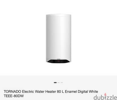 Tornado electric water heater 80L digital meter white