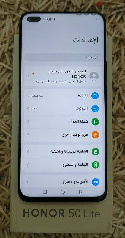 هونر 50 Lite لايت بحالة الجديد بمشتملاتة رامات 8 ذاكرة 128 2