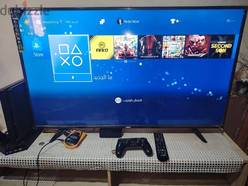 بلايستيشن  PS4 Slim هارد Ssd   مع العاب   تخزين 1 تيرا  يدين  برو 1