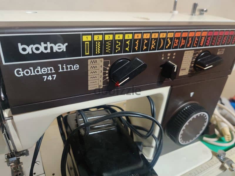 ماكينة خياطة برازر جولدن لاين 747 صنع اليابان brother golden line 1