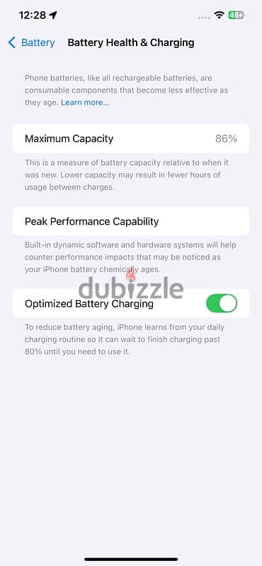 iphone 12 pro max, battery health 86%, with the box 0