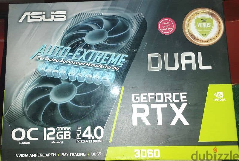 كارت شاشة RTX 3060  12GB استعمال خفيف 0