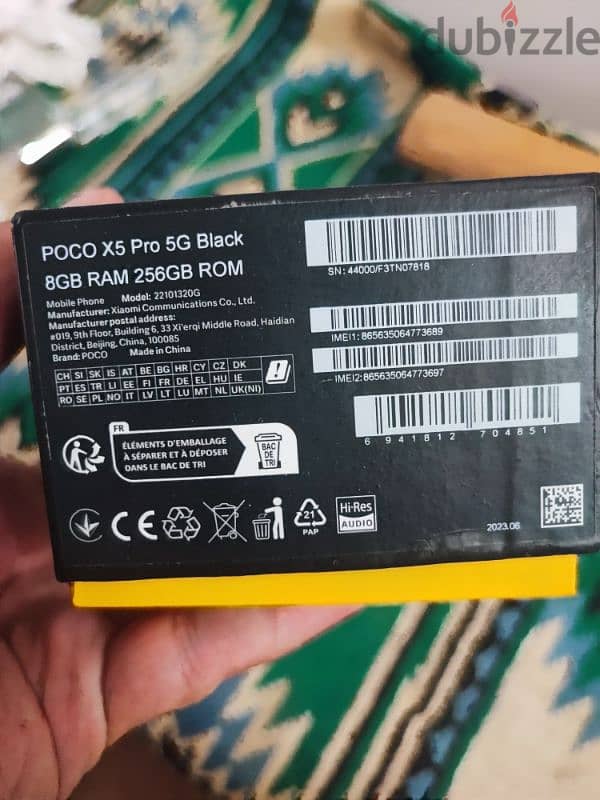 للبيع موبايل poco x5 pro 5g 4