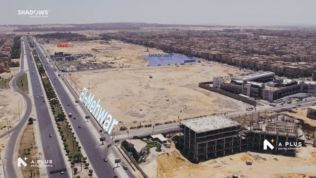 في قلب اكتوبر - محل 55م وجهة  - محور 26 يوليو Shadows Business Park 0