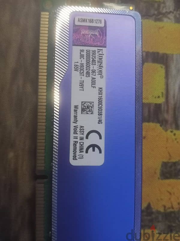 ram hyper x blu 4GB ddr3 3