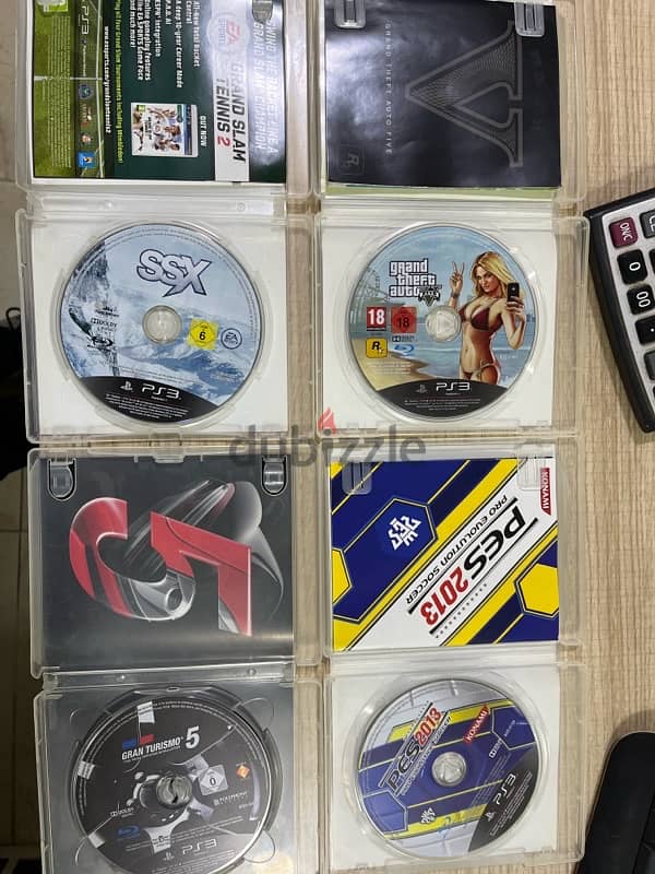 ps3 4cd’s gta5 + pec2013 + gran turismo 5 + ssx 1