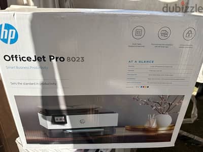 hp office jet printer 8023 new sealed never used print fax copy scan