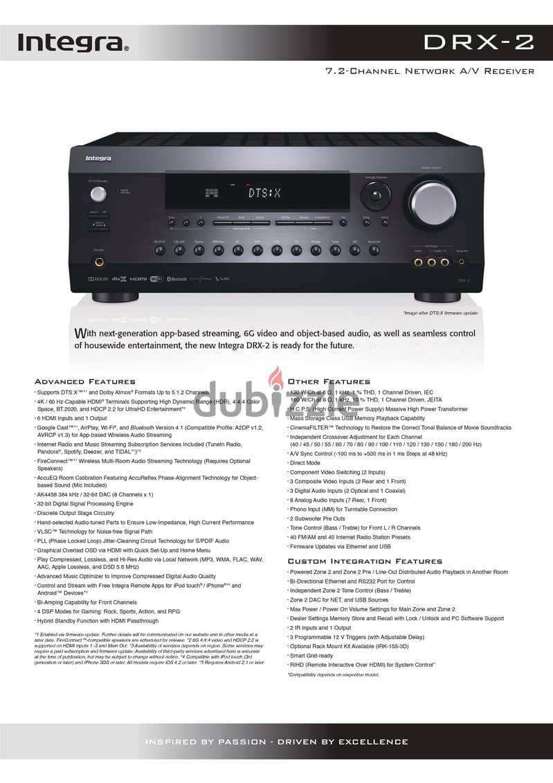 AV receiver Integra DRX-2 - 7.2-Channel 0