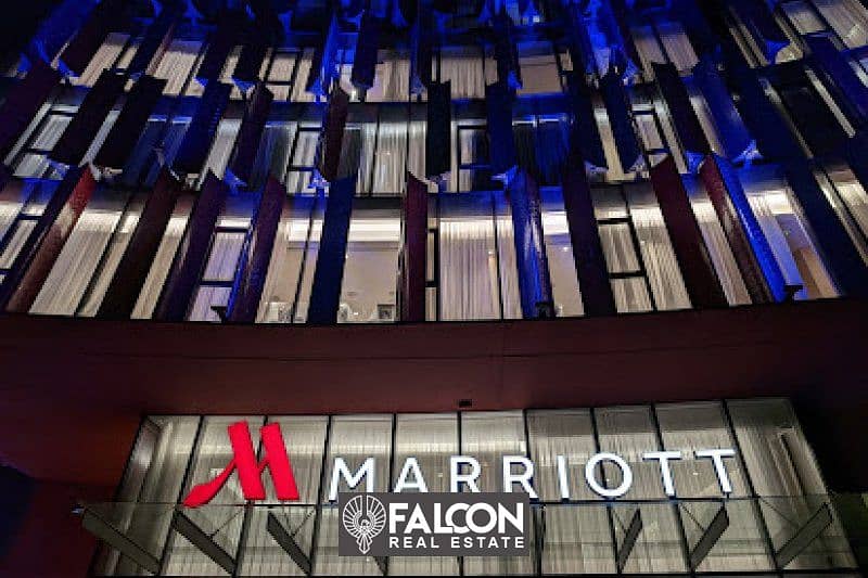 شقه فندقيه استلام خلال شهور 198 متر فى ابراج ماريوت تحت اداره فندق MARRIOTT  العالمية بالتقسيط 0