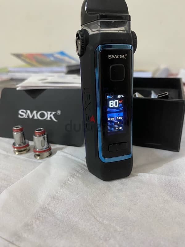 فيب smok ipx80 kit بشاشه دجيتال ٨٠ وات ، بحاله جيده جدا للبيع + العلبه 0