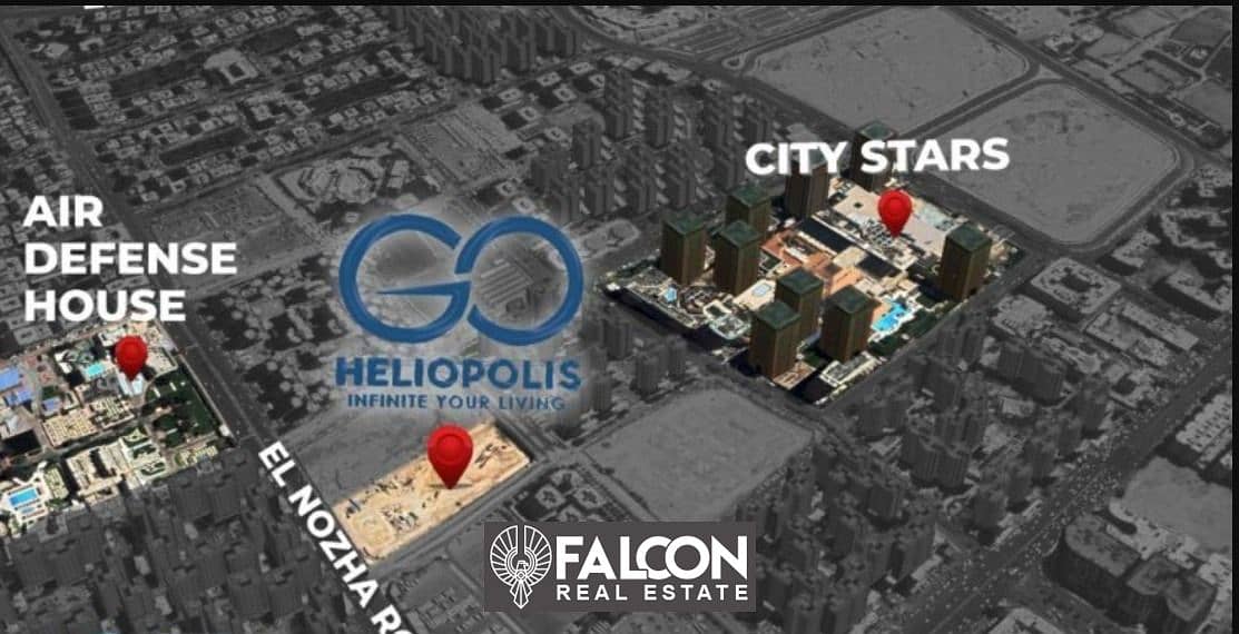 Apartments for immediate delivery in front of City Stars Mall, El Nozha Street, in Go Heliopolis Compound, near Nasr City 0