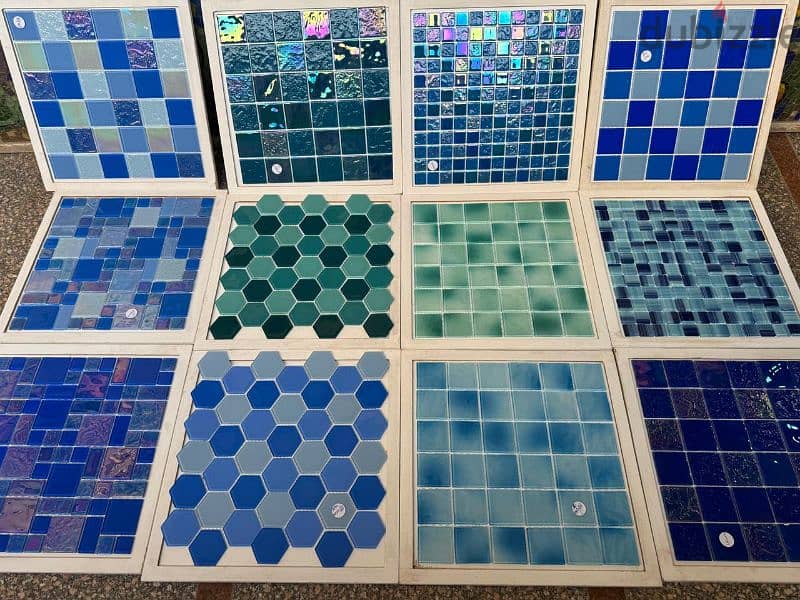 Crystal glass mosaic موزاييك كريستال مكس بنى الديكور 1