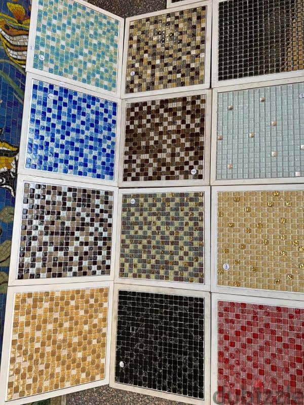 Crystal glass mosaic موزاييك كريستال مكس بنى الديكور 4