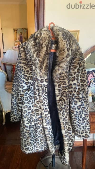 leopard design coat size 14-16