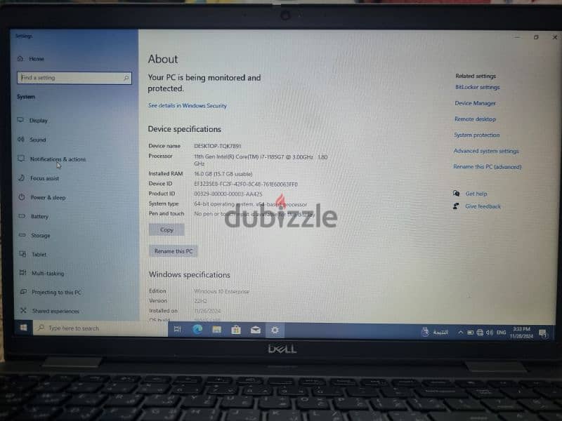 Laptop dell latitude 5520 i7 11th gen. 1