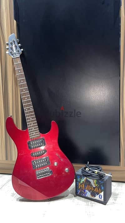 yamaha electric guitar with amp