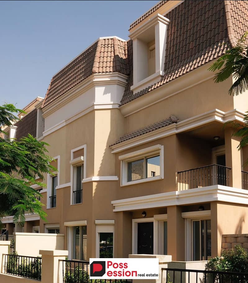 4 bedroom villa with private garden for sale in installments in Sarai Compound next to Madinaty in Mostakbal City 0