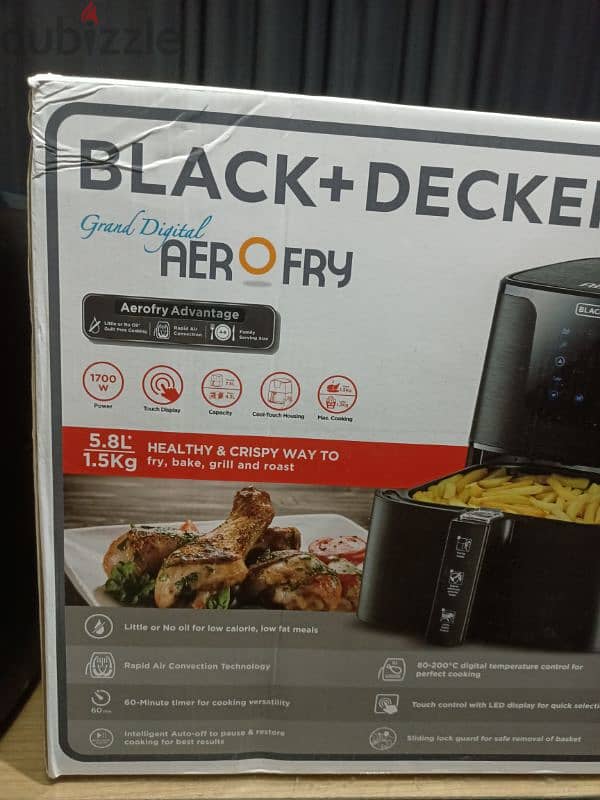 Black & Decker Digital Air Fryer, 5.8L 4