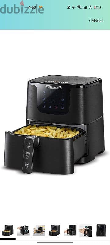 Black & Decker Digital Air Fryer, 5.8L 5