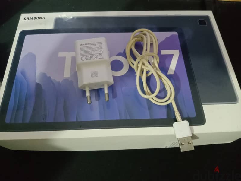 Samsung Tab A7 T505n زيرو بالكرتونة والشاحن الاصلي بتاعه 2