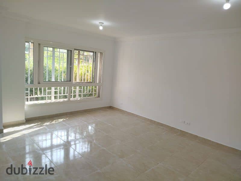 شقةإيجار ١٢٠م ارضي بحديقه في مدينتي apartment for rent in Madinaty120m 0