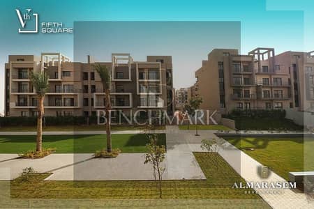 Garden apartment 137 m for sale delivery soon finished in Fifth Square Al Marasem Settlement next to AUC installments over 8 years Cash discount 39%