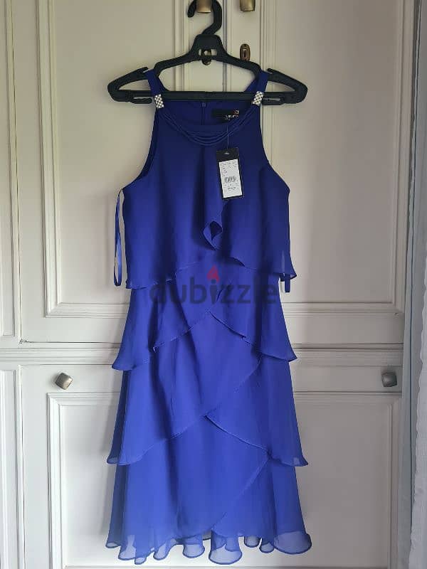 Blue soiree dress 0