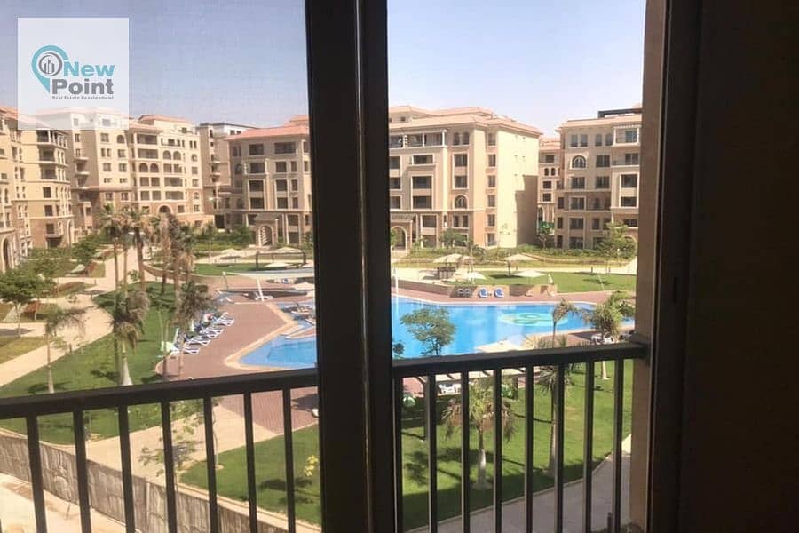 شقة 4 غرف بجاردن متشطبة سوبرلوكس بالتكيفات مباشرة ع التسعين الجنوبي و الجامعه الامريكية 90 Avenue Compound 0