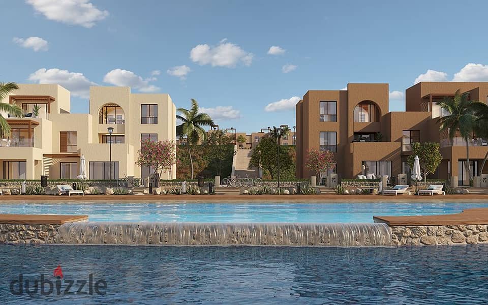 Apartment for sale with a stunning view of the landscape and lagoon in Makadi Heights village, Hurghada 0