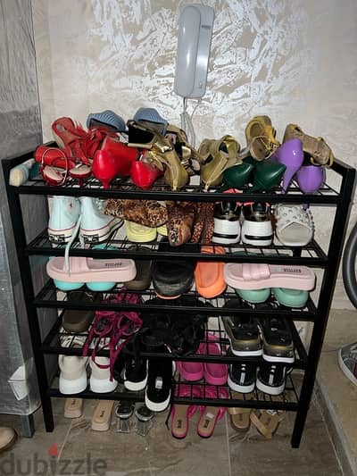 جزامة حديد سودة black shoe rack