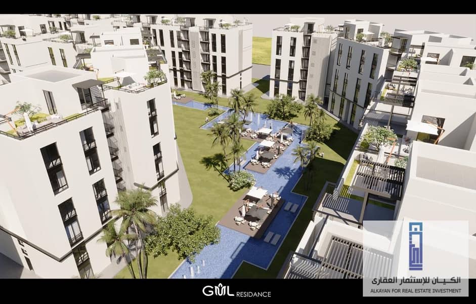 (40% discount - next to Mall of Egypt) 3-bedroom apartment for sale in Joule Residence Compound, October Gardens 0