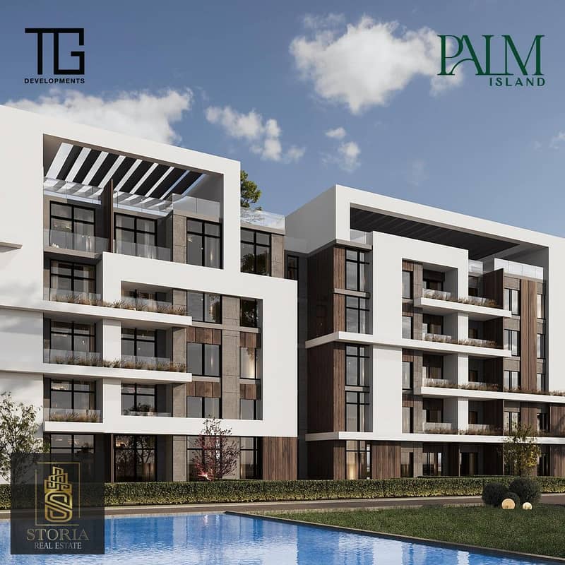 With a down payment of only 1,150,000, an apartment of 160 meters in Palm Island Shorouk Compound 3, installments over 7 years 0